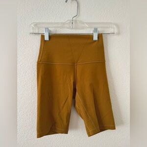 lululemon athletica Women's mustard yellow/brown Bike Shorts